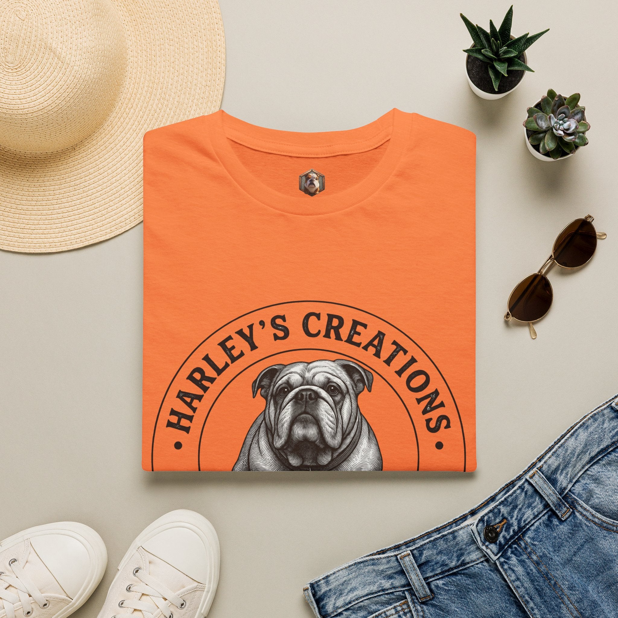 "Harley’s Creations" Bulldog Graphic Tee