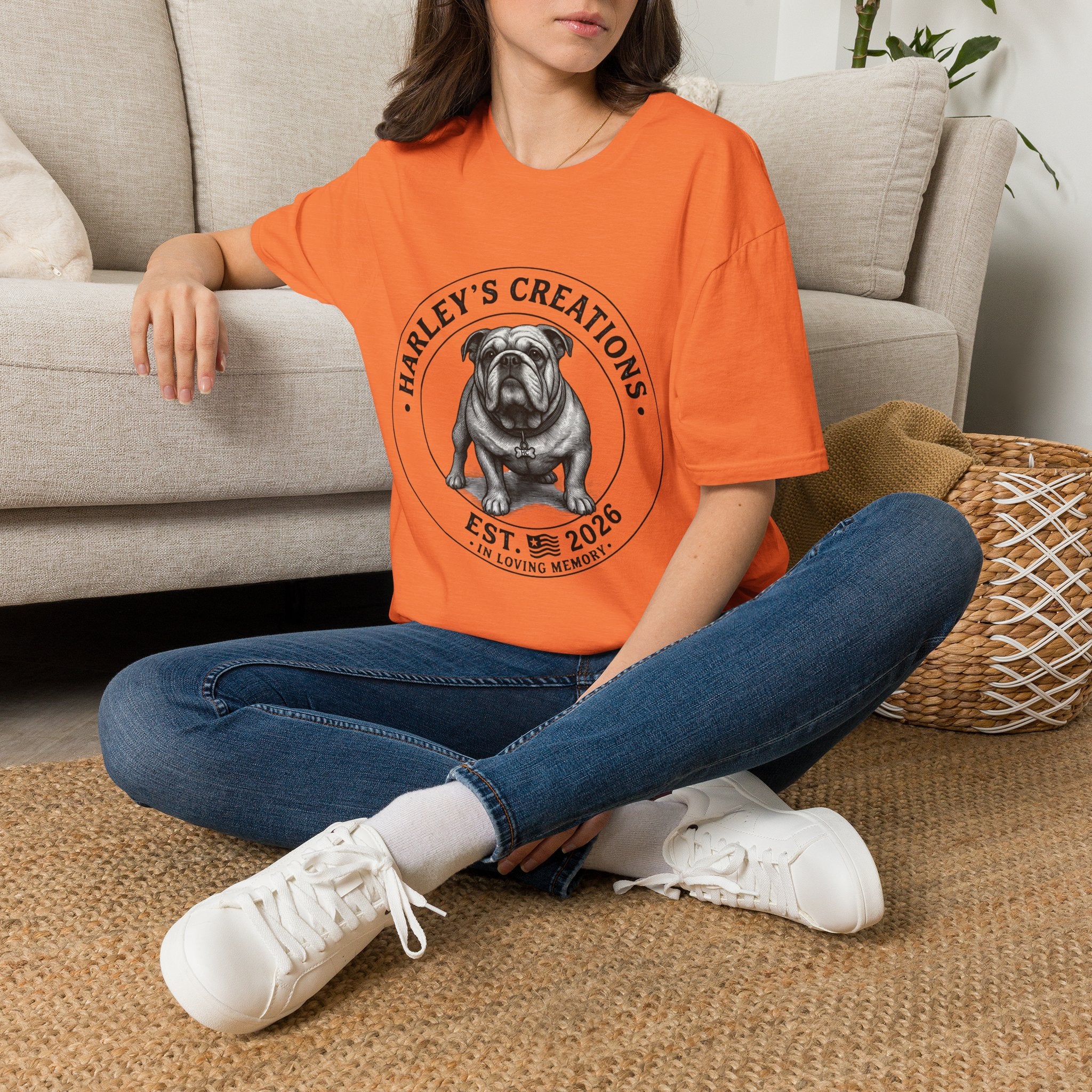 "Harley’s Creations" Bulldog Graphic Tee