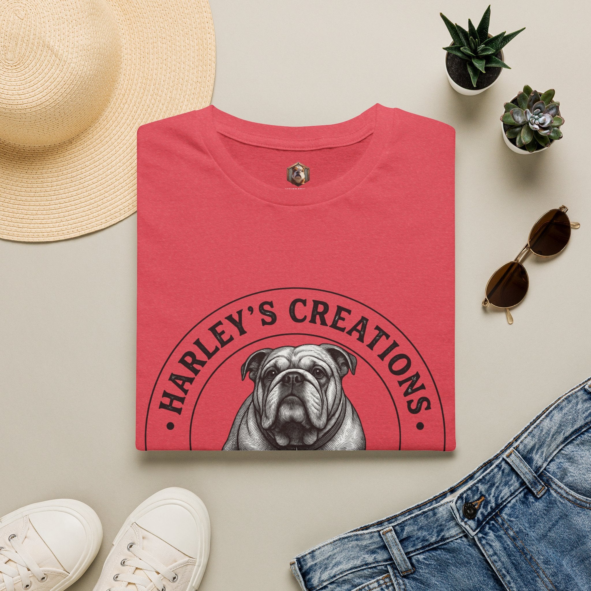 "Harley’s Creations" Bulldog Graphic Tee