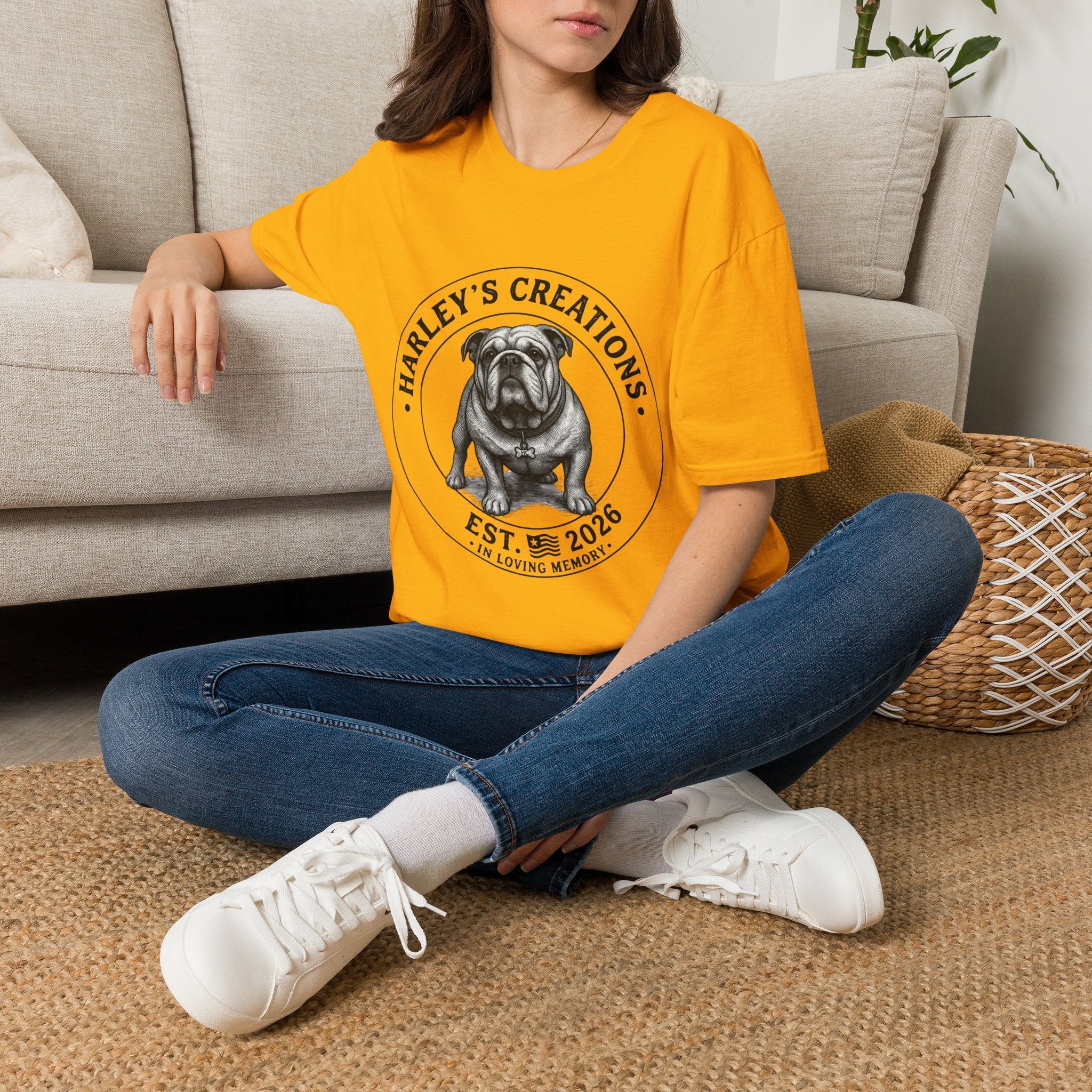 "Harley’s Creations" Bulldog Graphic Tee