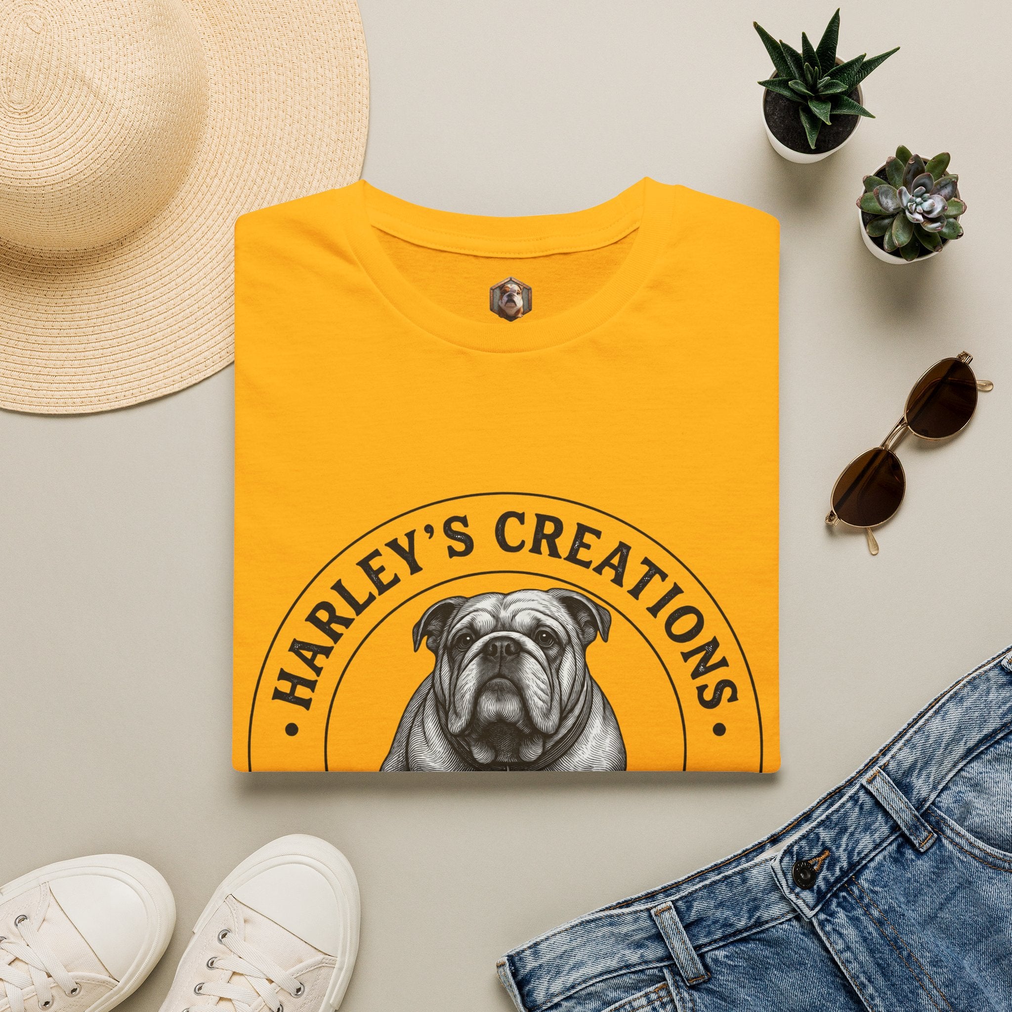 "Harley’s Creations" Bulldog Graphic Tee