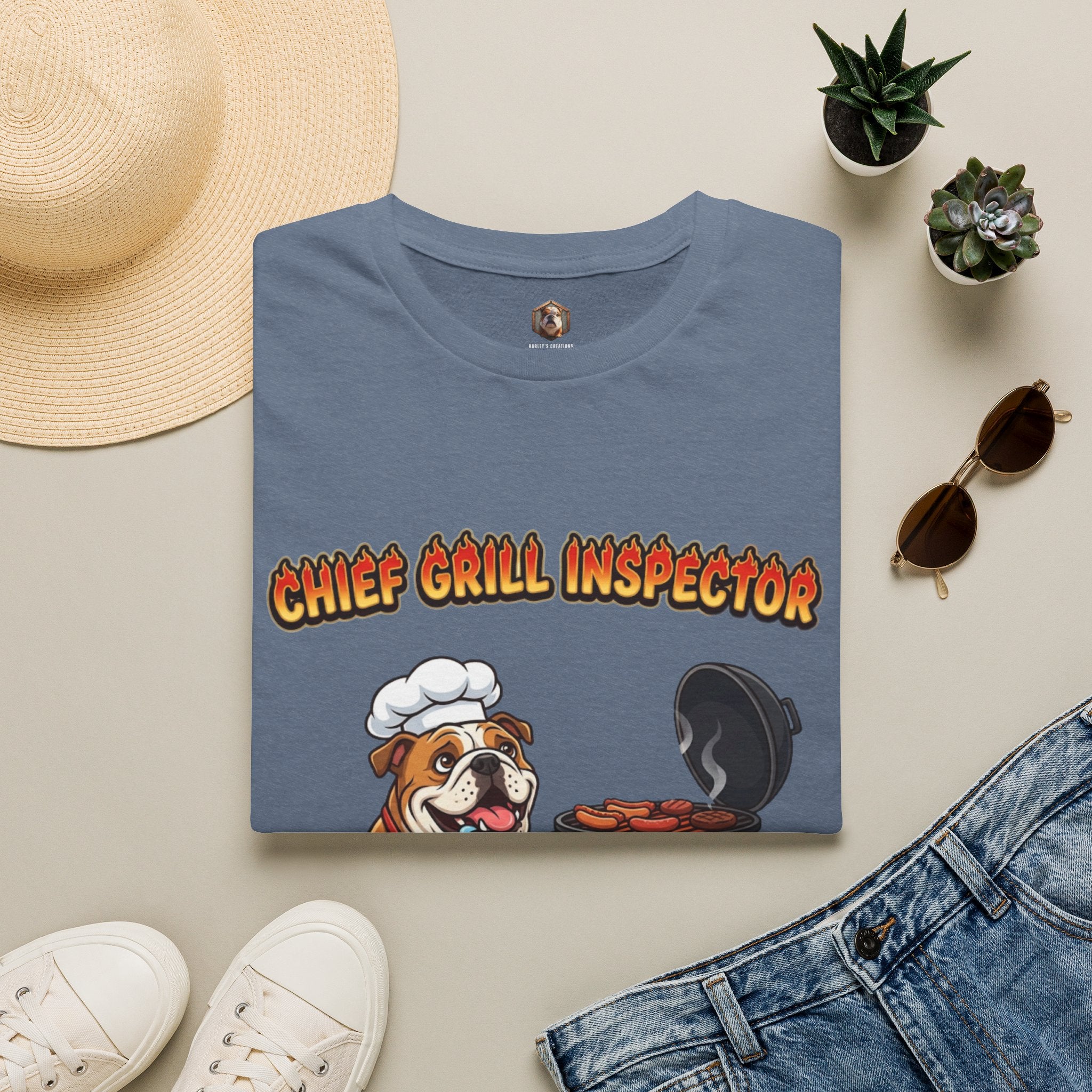 Chief Grill Inspector Bulldog T-Shirt
