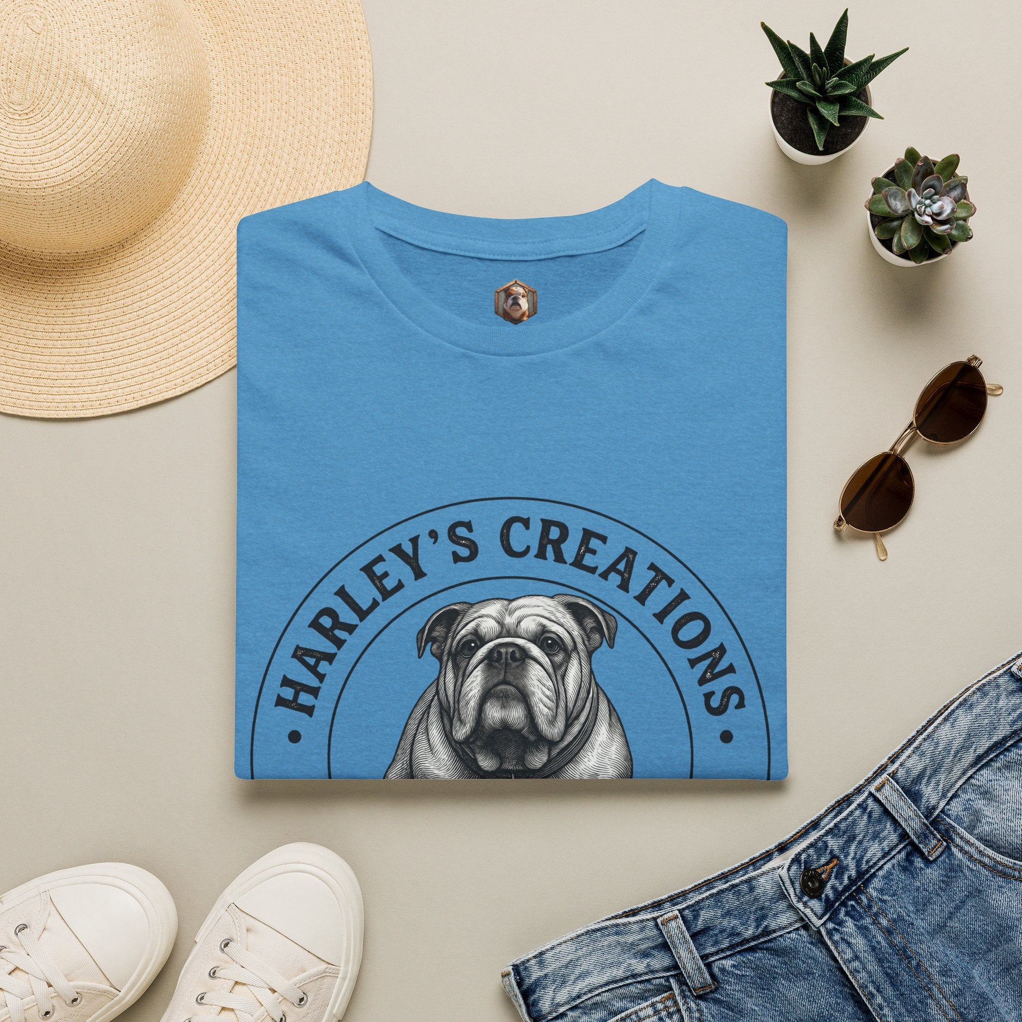 "Harley’s Creations" Bulldog Graphic Tee