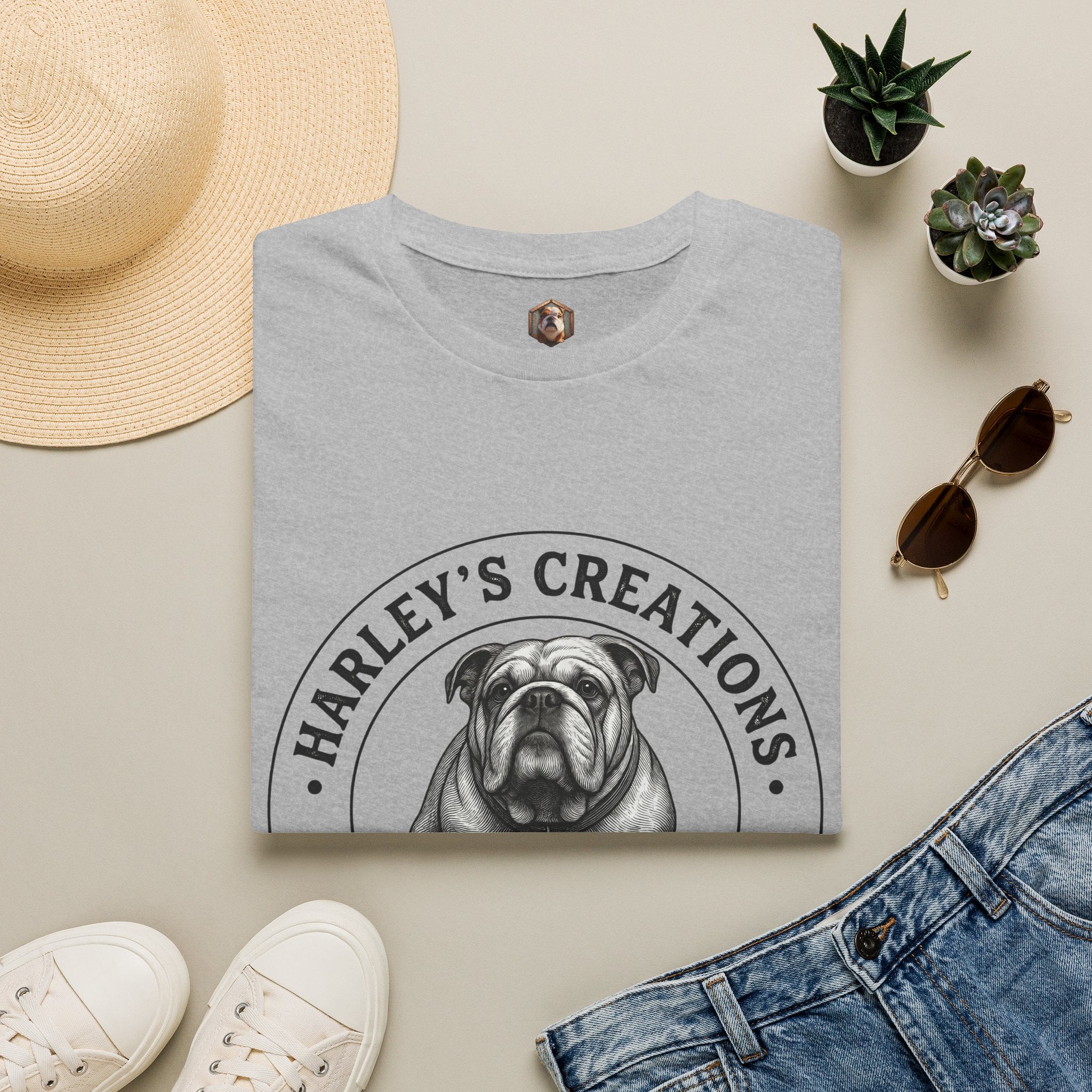 "Harley’s Creations" Bulldog Graphic Tee