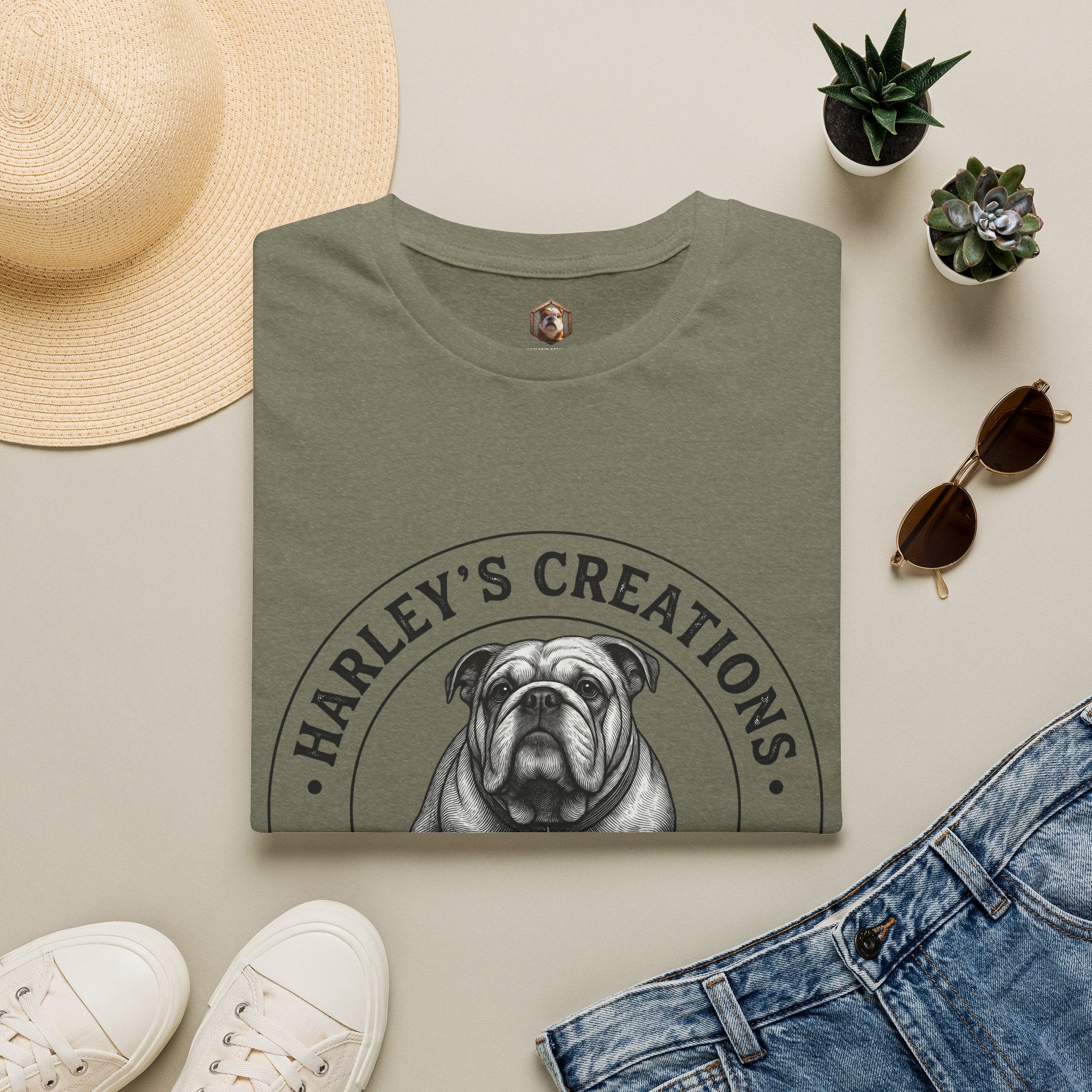 "Harley’s Creations" Bulldog Graphic Tee